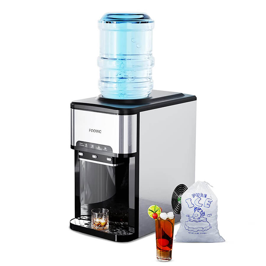 FOOING 3 in 1 Water Dispenser with Ice Maker Countertop hzb-20ylr 1