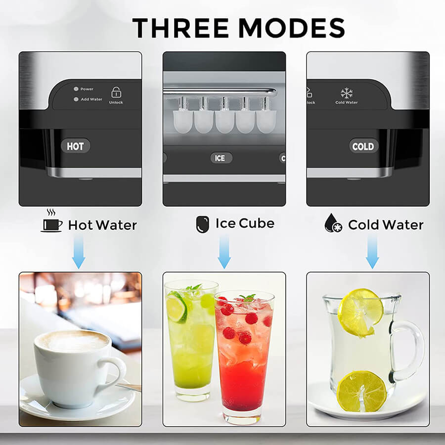 FOOING 3 in 1 Water Dispenser with Ice Maker Countertop hzb-20ylr Function introduction 3
