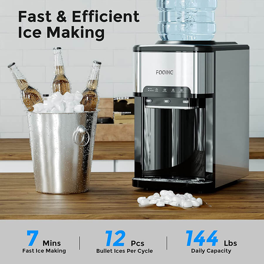 FOOING 3 in 1 Water Dispenser with Ice Maker Countertop hzb-20ylr Function introduction 4