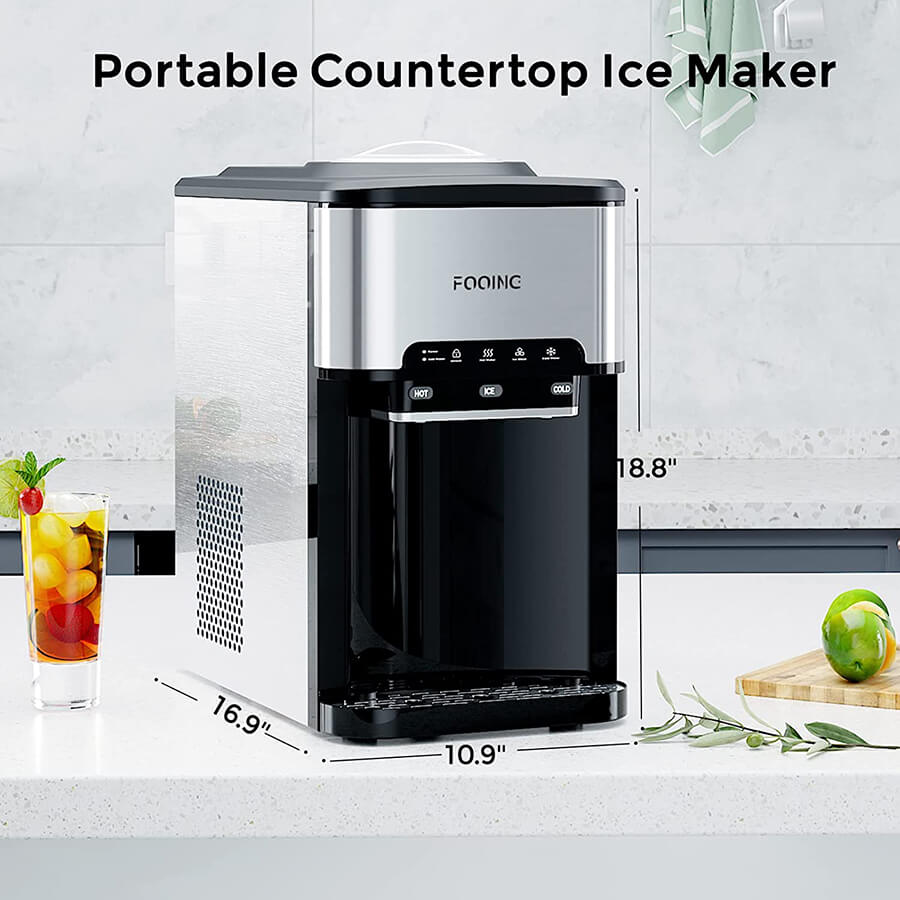 Automatic Self-Cleaning Ice Maker Machine Countertop丨FOOING