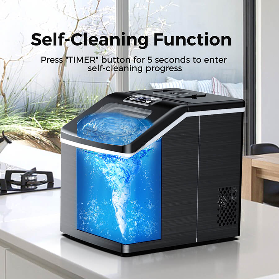 Automatic Self-Cleaning Ice Maker Machine Countertop丨FOOING