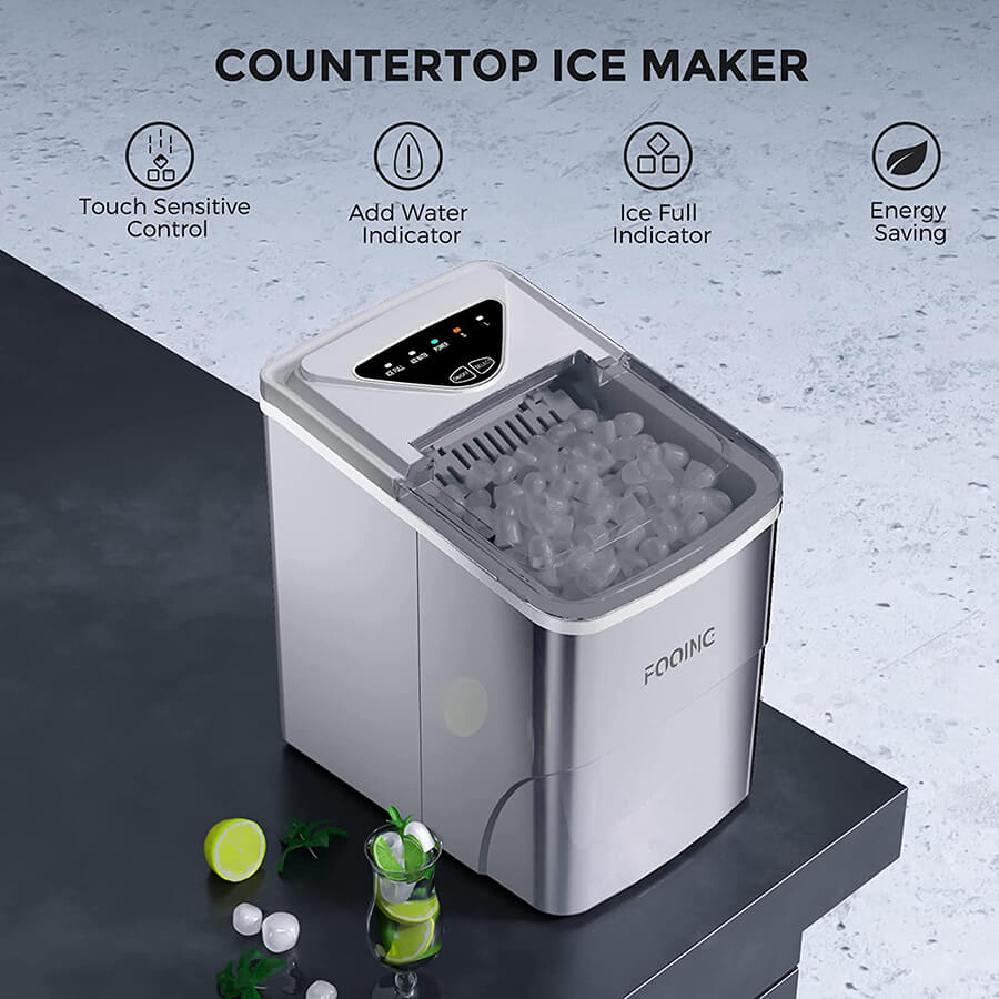 WANDOR HZB-12A Compact Portable Top Load Ice Maker with LED Display, Black,  1 Piece - Fry's Food Stores